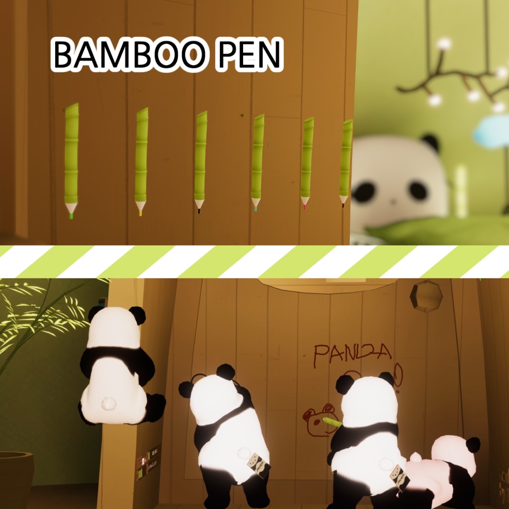パンダpanda panda room & avatar & doll set