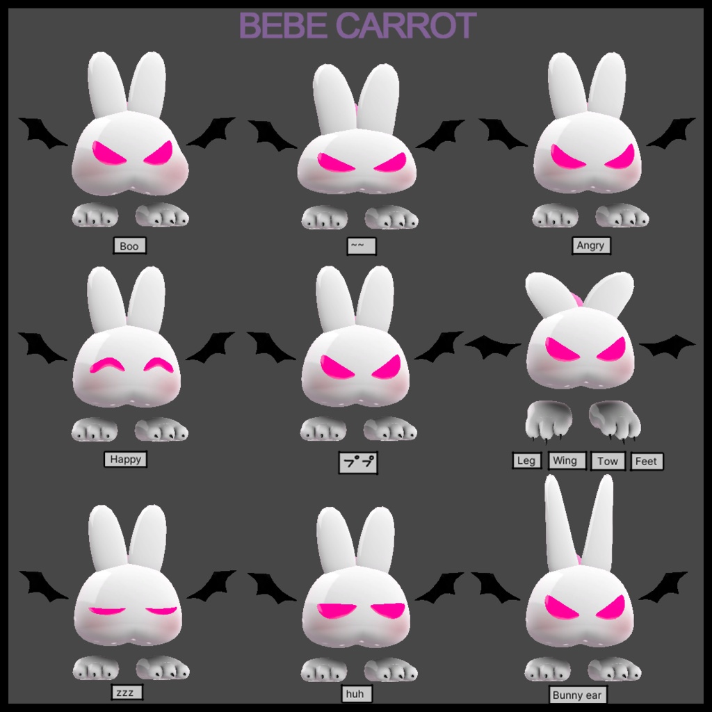 Devil Bunny 悪魔ウサギ ププ🦇 ハロウィン Halloween