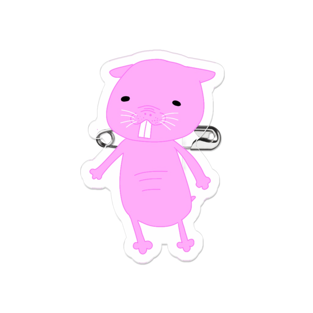 もふ作ハダカデバネズミバッヂ