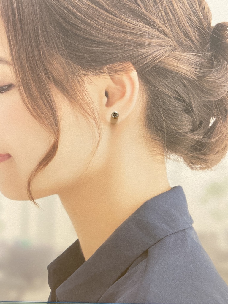 ScrewCapスタッドピアス=ステンレス(左右1セット)