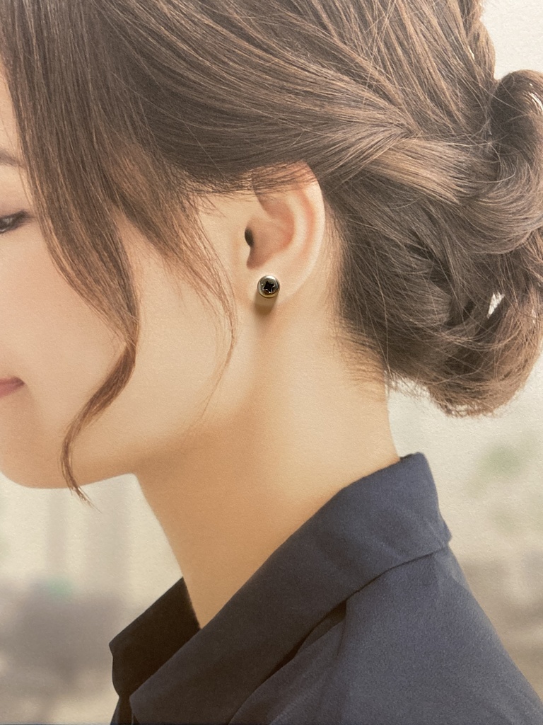 ScrewCapスタッドピアス=ステンレス(左右1セット)