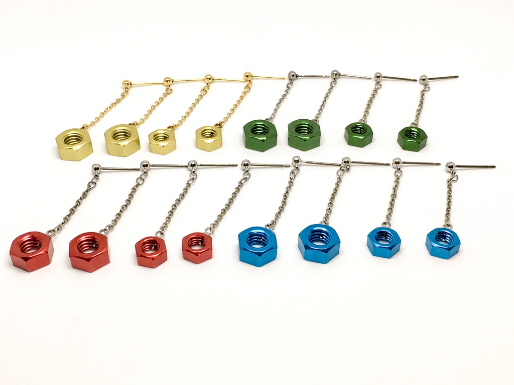 アルミ六角ナットピアス