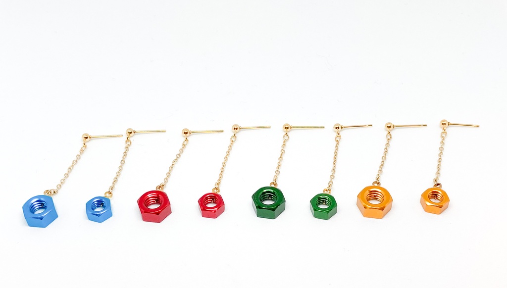 アルミ六角ナットピアス