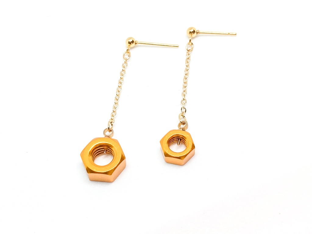 アルミ六角ナットピアス