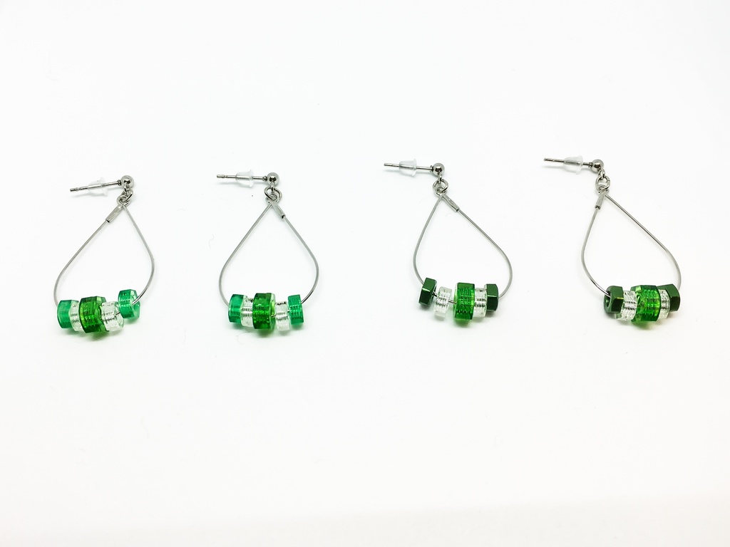 しずく型フープピアス(博物ふぇすタイプ)