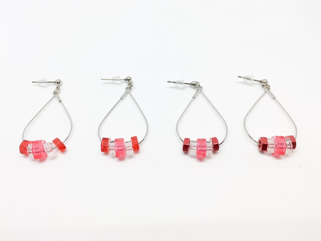 しずく型フープピアス(博物ふぇすタイプ)