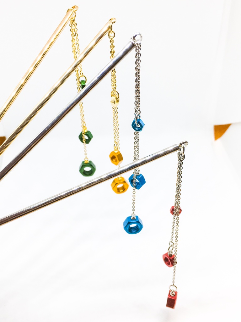 アルミ六角ナットかんざし