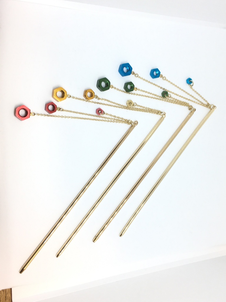 アルミ六角ナットかんざし