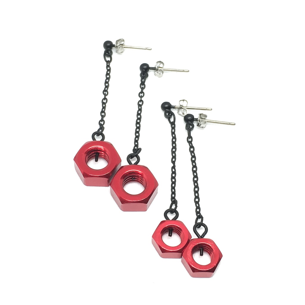 アルミ六角ナットピアス黒艶消し