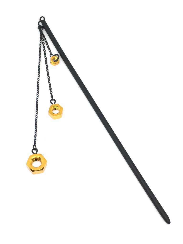 アルミ六角ナットかんざし黒艶消しシリーズ