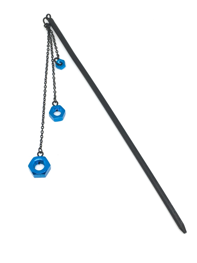 アルミ六角ナットかんざし黒艶消しシリーズ