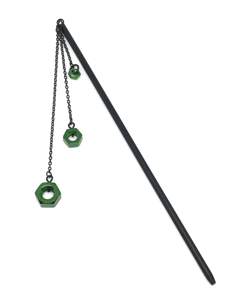 アルミ六角ナットかんざし黒艶消しシリーズ