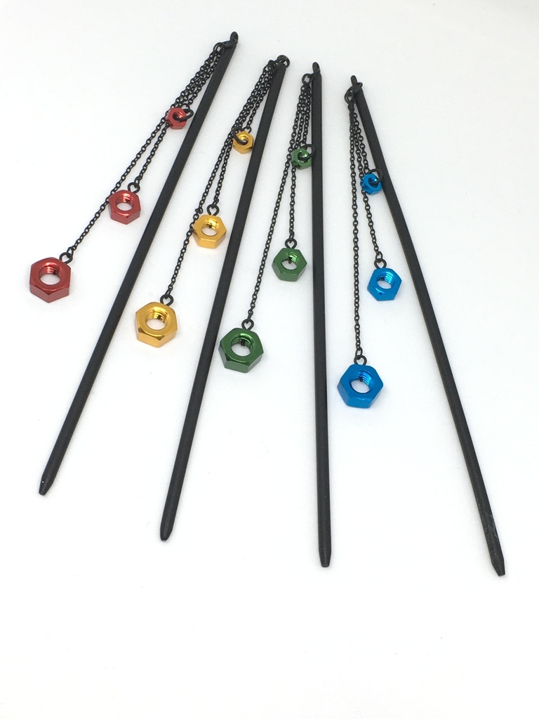 アルミ六角ナットかんざし黒艶消しシリーズ