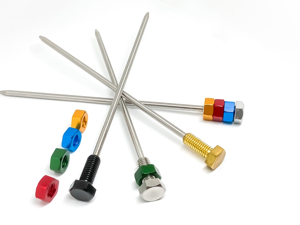 ねじかんざし(ねじ付き)用アルミナット緑色