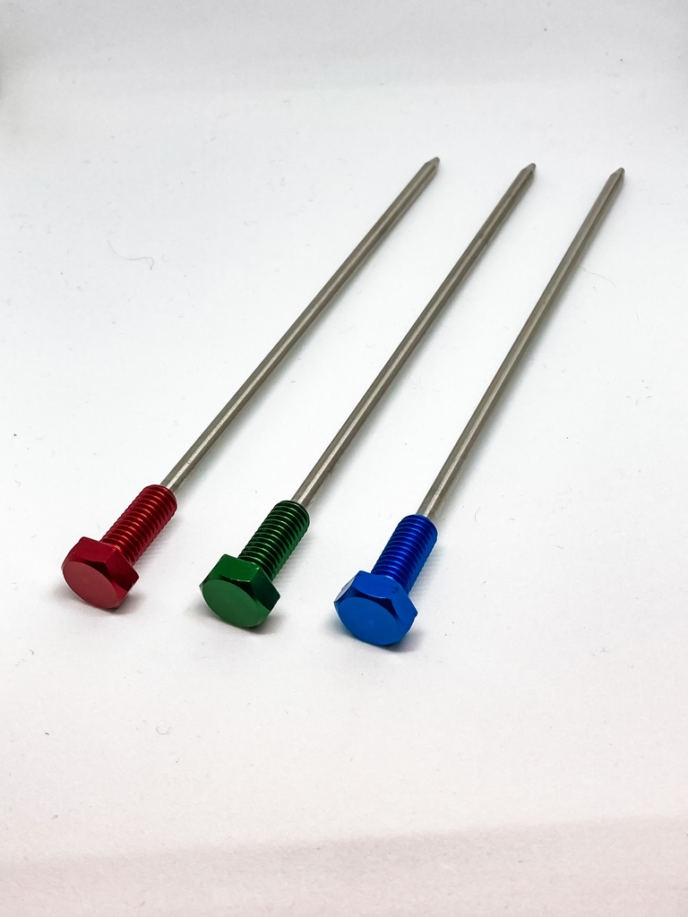 ねじかんざし アルミ六角ボルトねじ付き 赤色