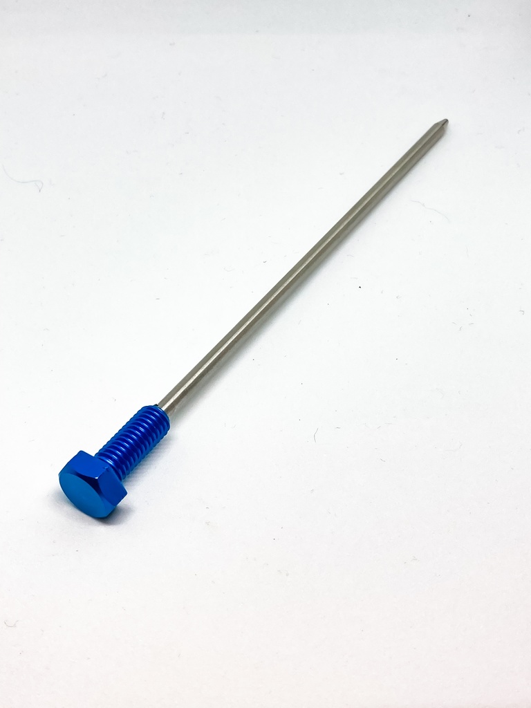 ねじかんざし アルミ六角ボルトねじ付き 青色