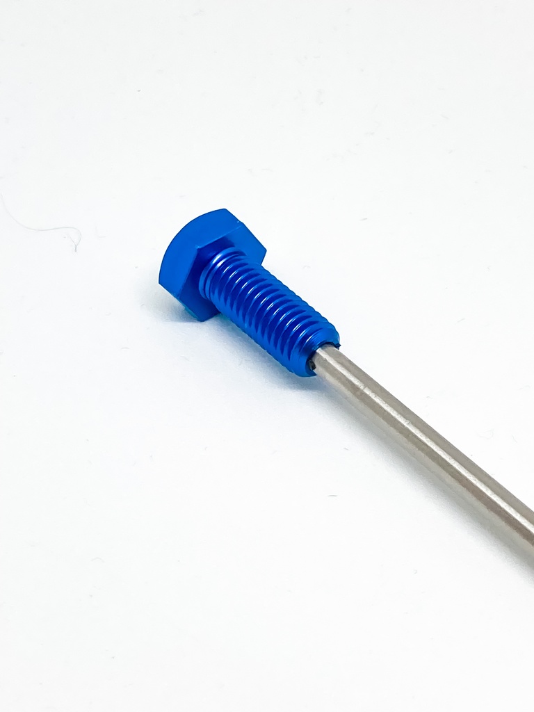 ねじかんざし アルミ六角ボルトねじ付き 青色