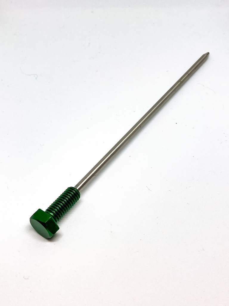 ねじかんざし アルミ六角ボルトねじ付き 緑色