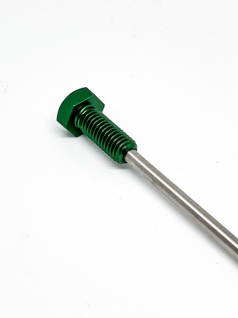 ねじかんざし アルミ六角ボルトねじ付き 緑色