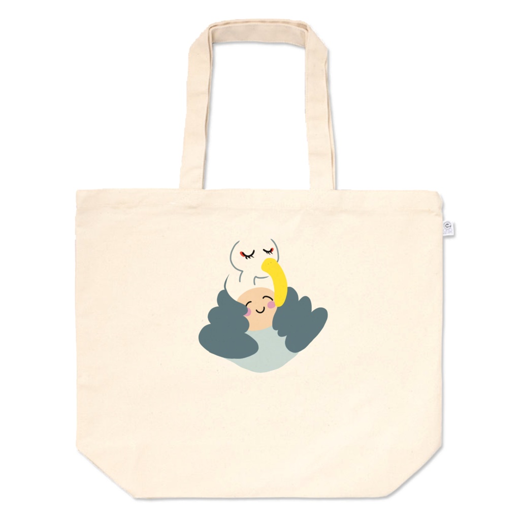 トートバッグL コウノトリハート