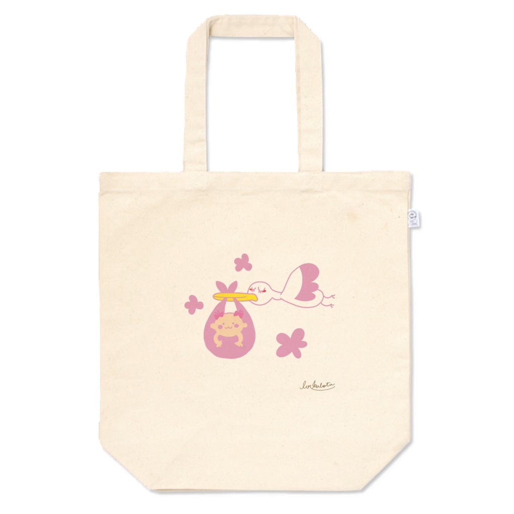 トートバッグM コウノトリ運ぶP