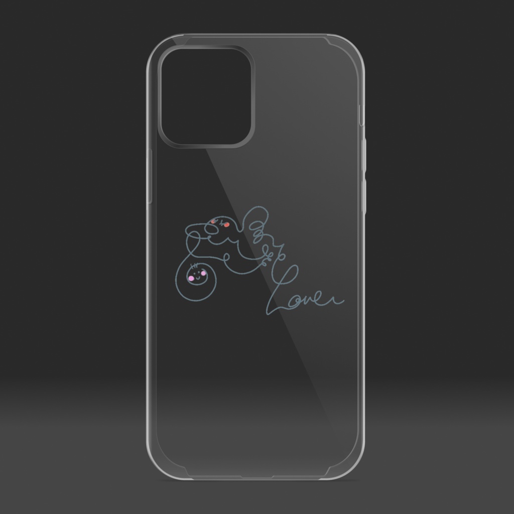 iPhone12ケース コウノトリLove