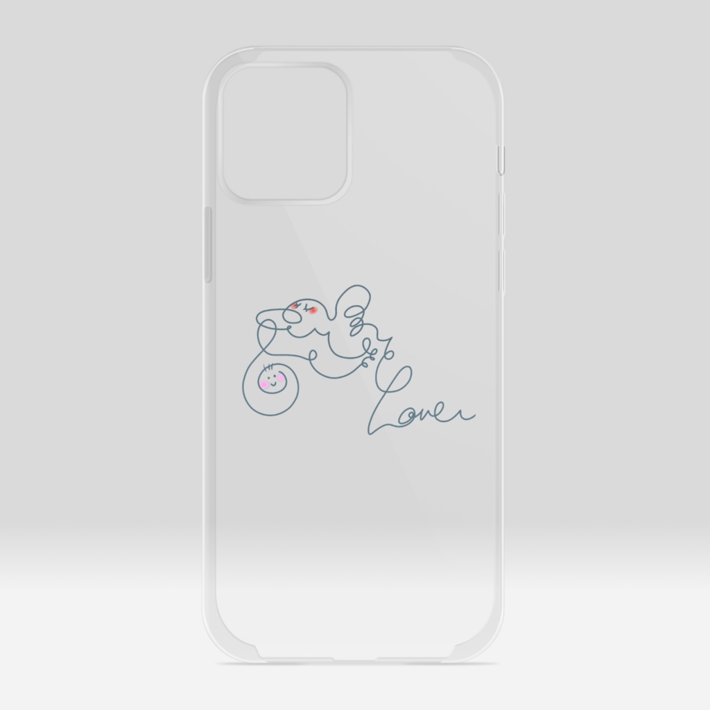 iPhone12ケース コウノトリLove