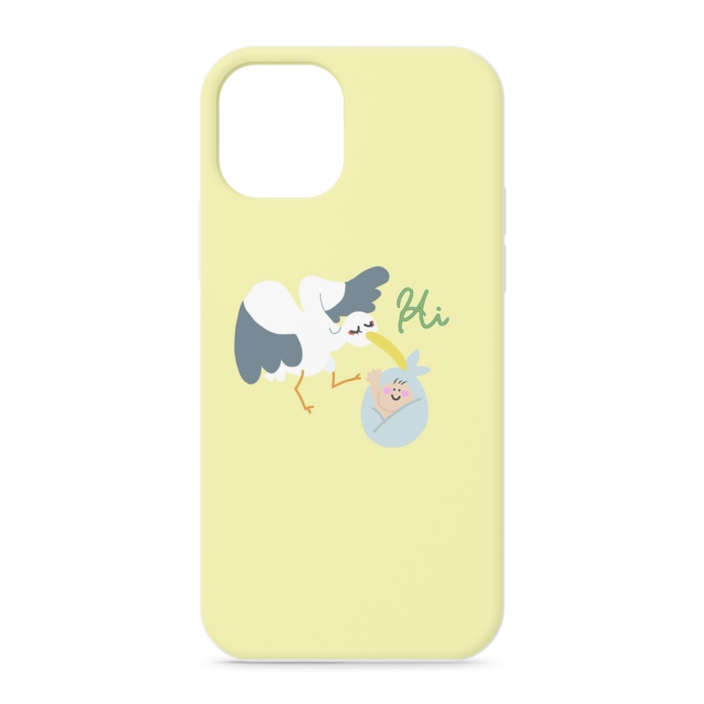 iPhone12ケース コウノトリHi