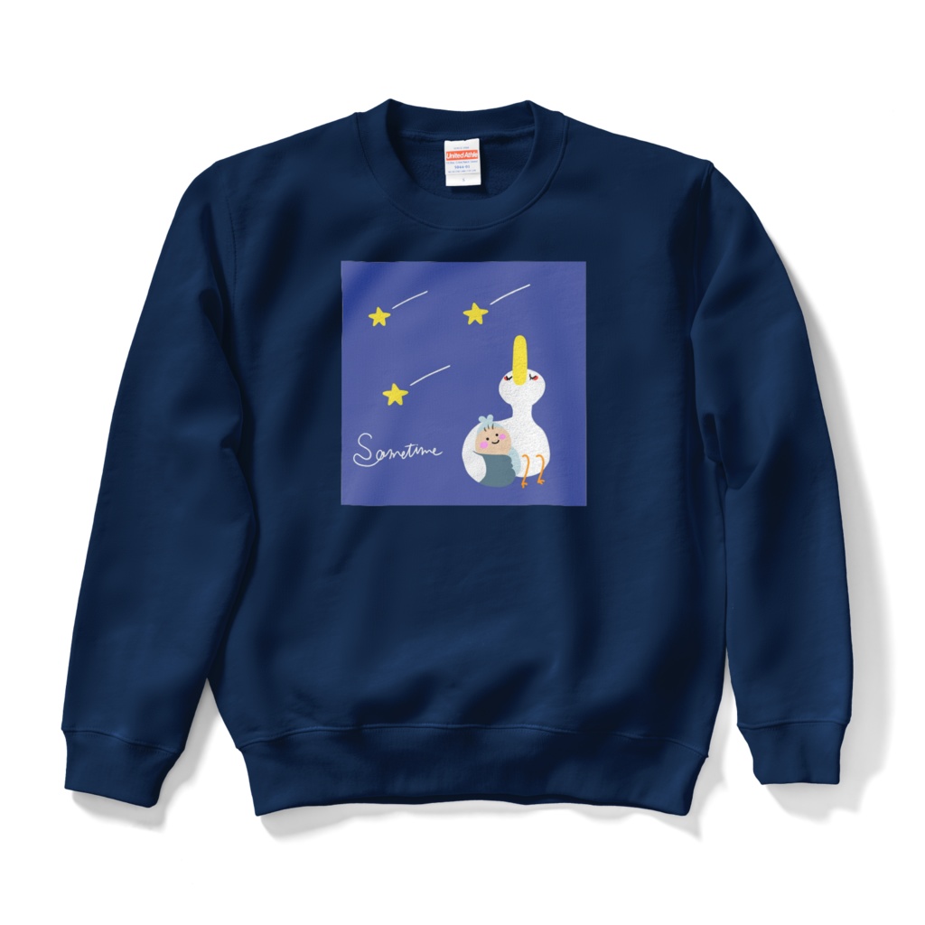 スウェットネイビー コウノトリいつか