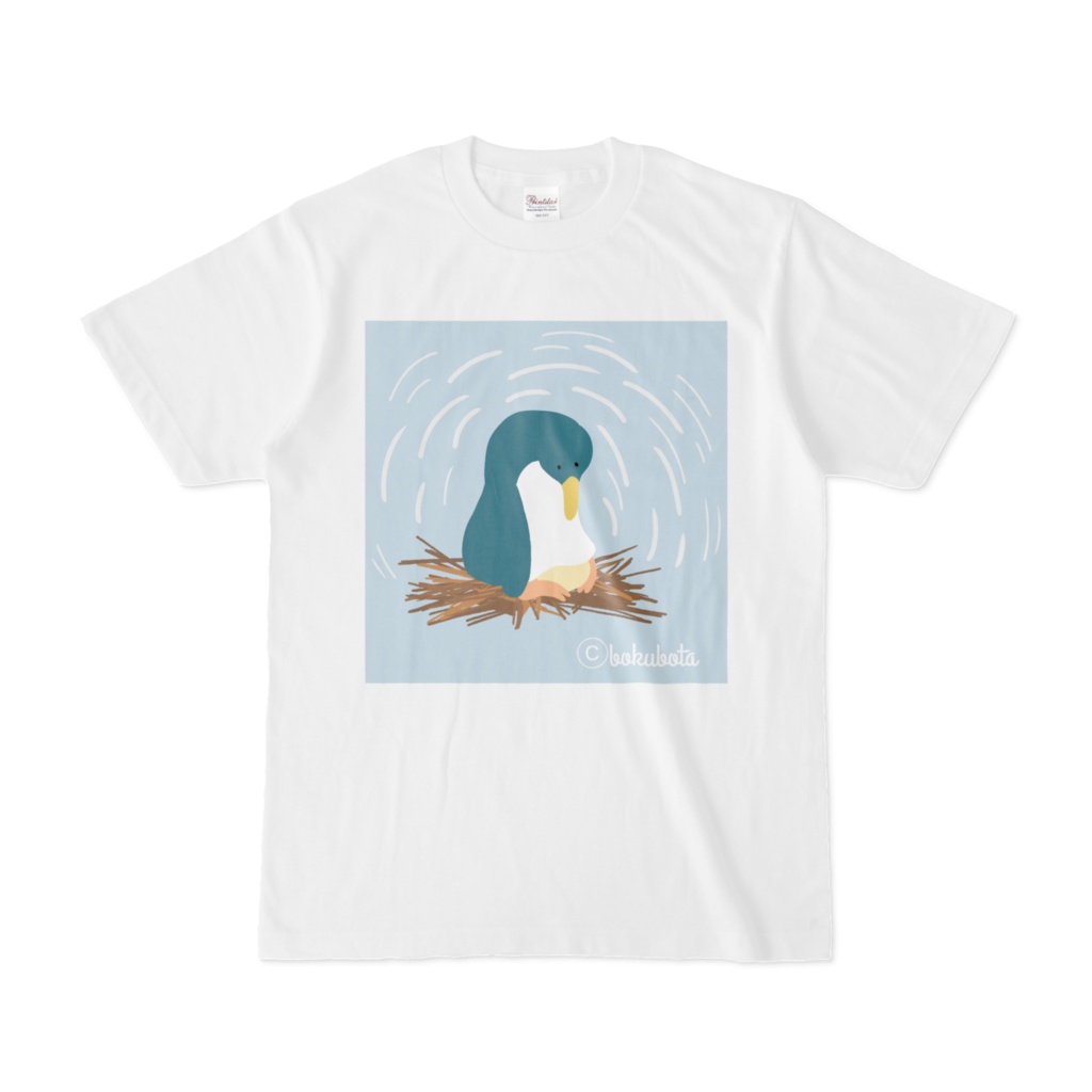 Tシャツ ペンギン青