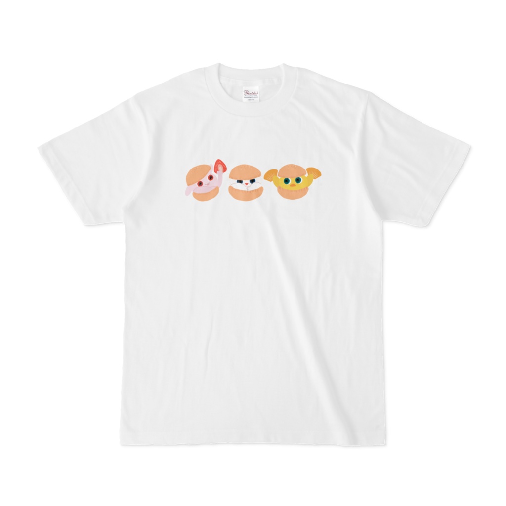 目ヂカラ強めちゃんTシャツ マカロン