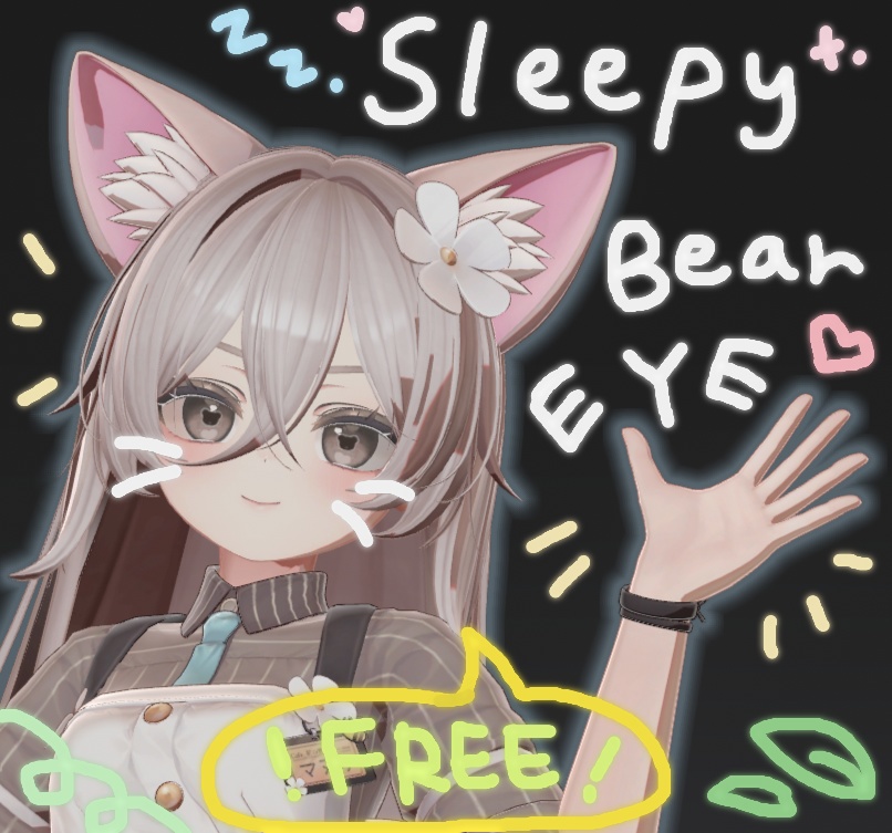 [ FREE ] Sleepy Bear Eye ( manuka & chocolat only)