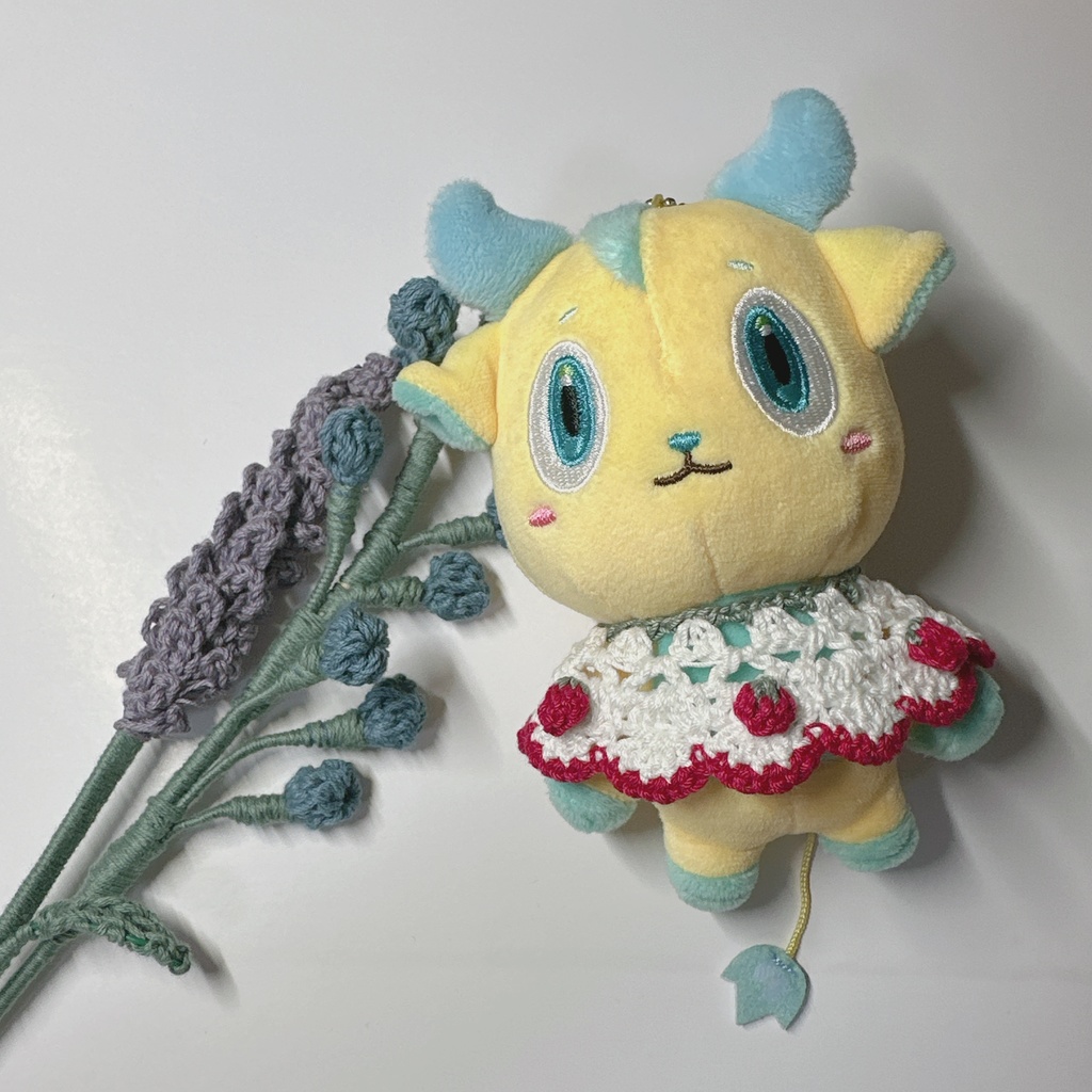 10cm〜15cmぬいぐるみ用いちごのケープ