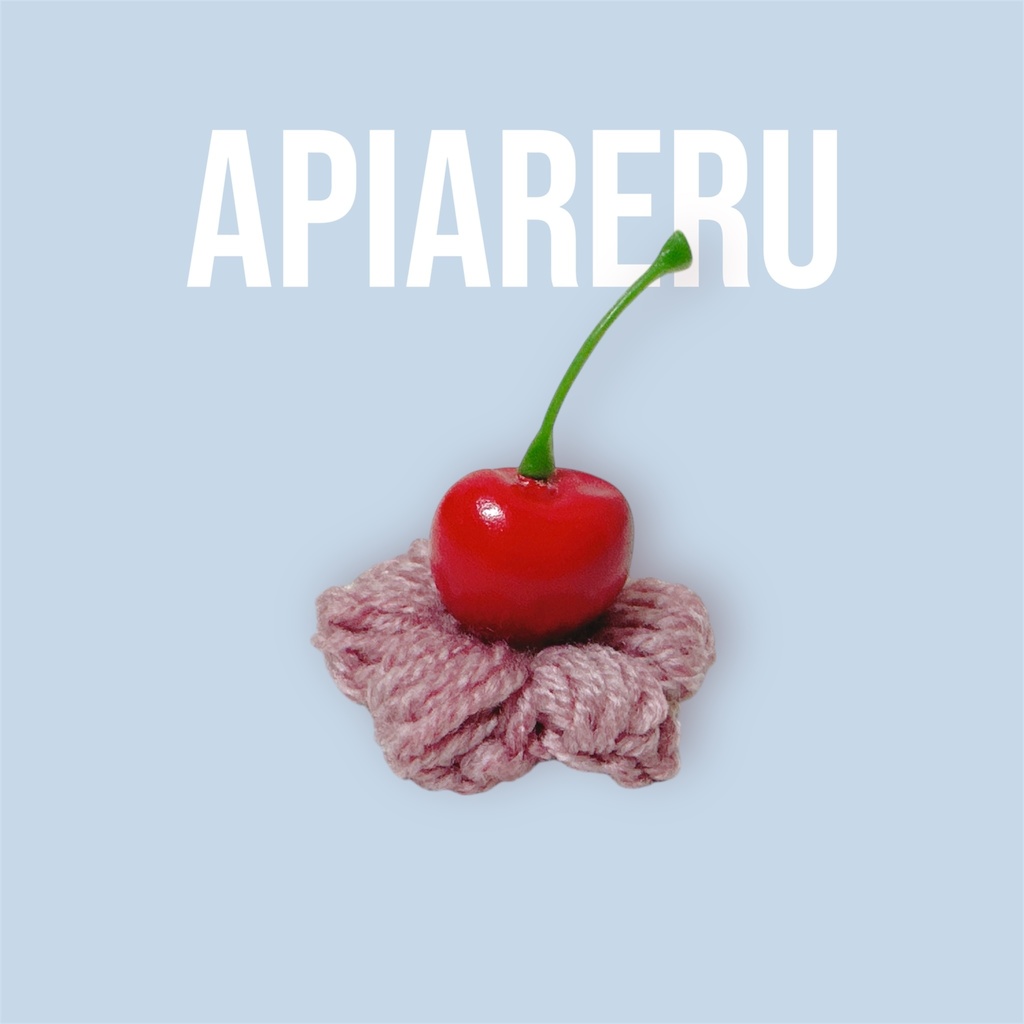 さくらんぼのホイップヘッドドレス(桃)