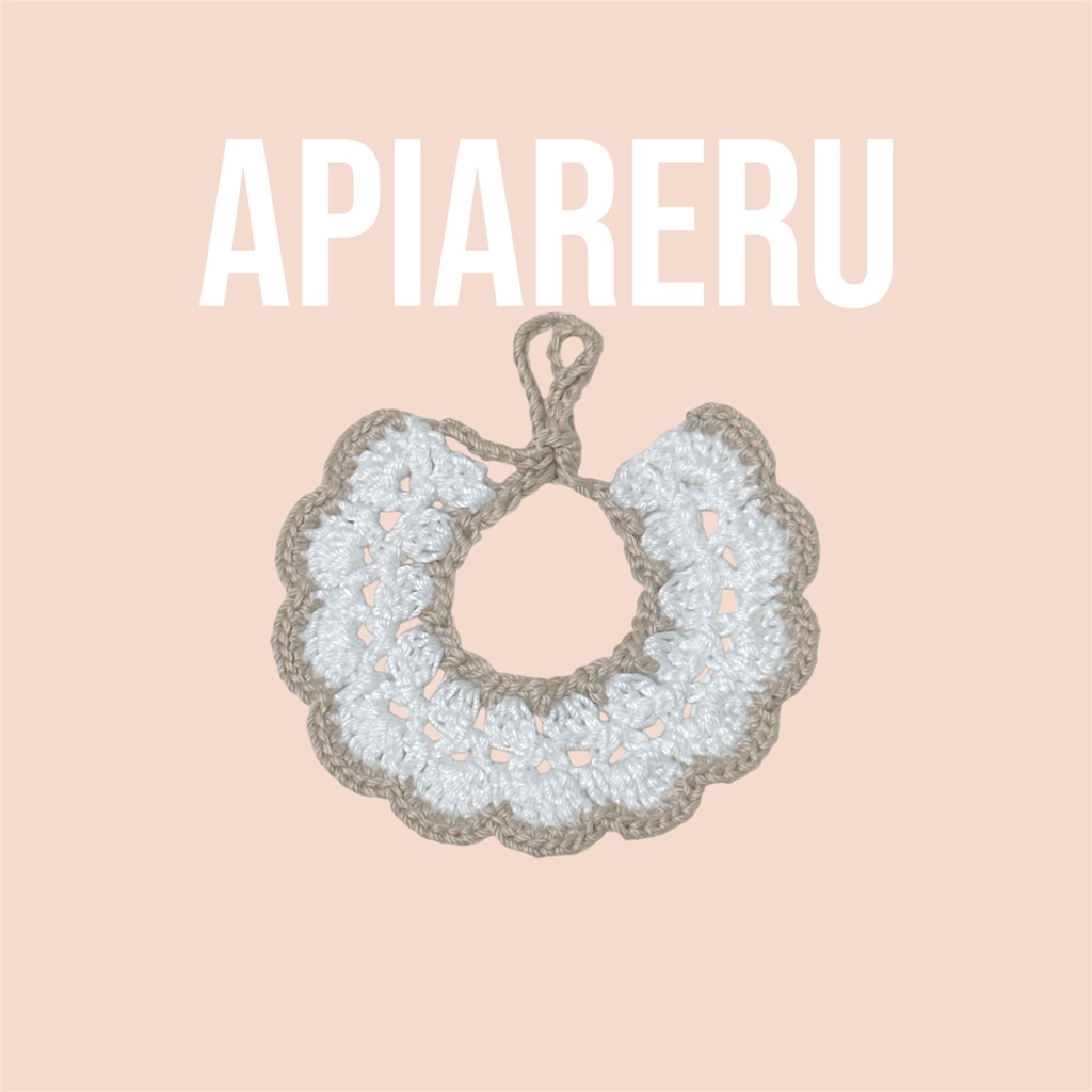 にじぱぺっと用のスタイ〖淡色ベージュ〗