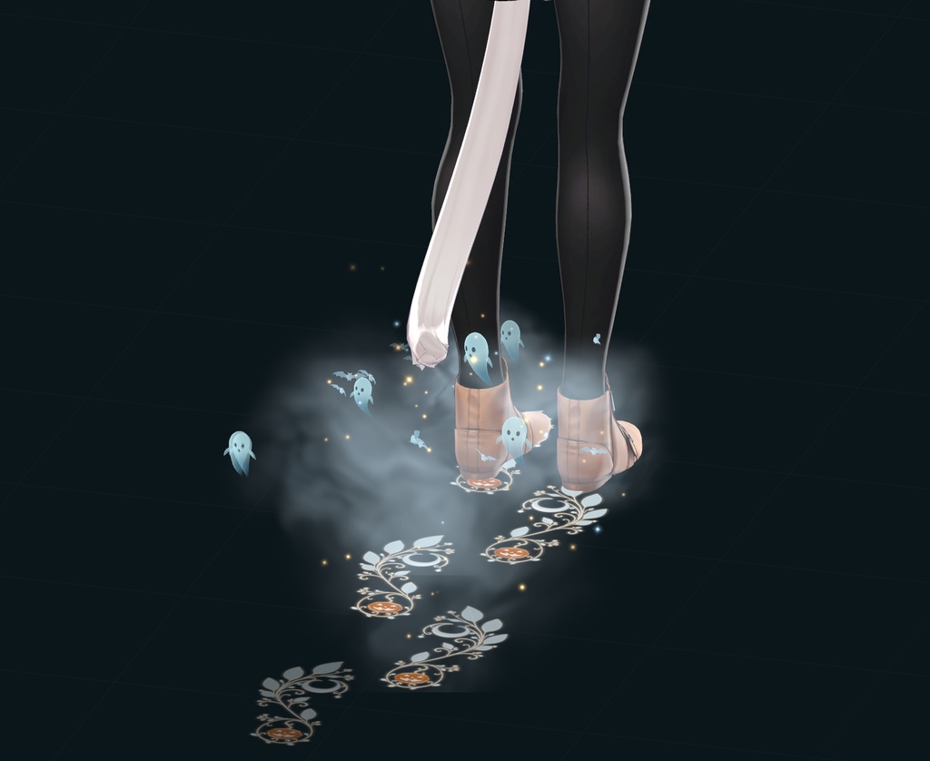 【ハロウィン/VRChat PC】Witch Trace|魔女の足あと・おばけとコウモリ【しなの調整済】