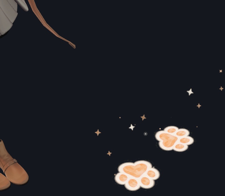 【VRChat PC/しなの調整済】Paw Pop|ぱすてる肉球の足あと・5色切り替え