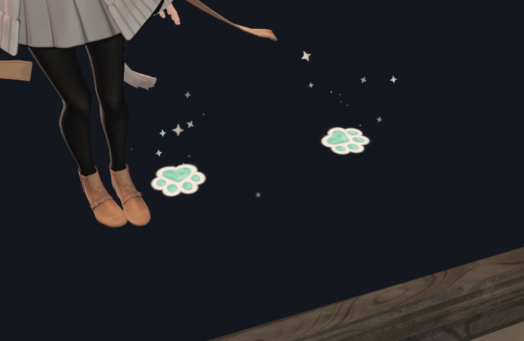 【VRChat PC/しなの調整済】Paw Pop|ぱすてる肉球の足あと・5色切り替え