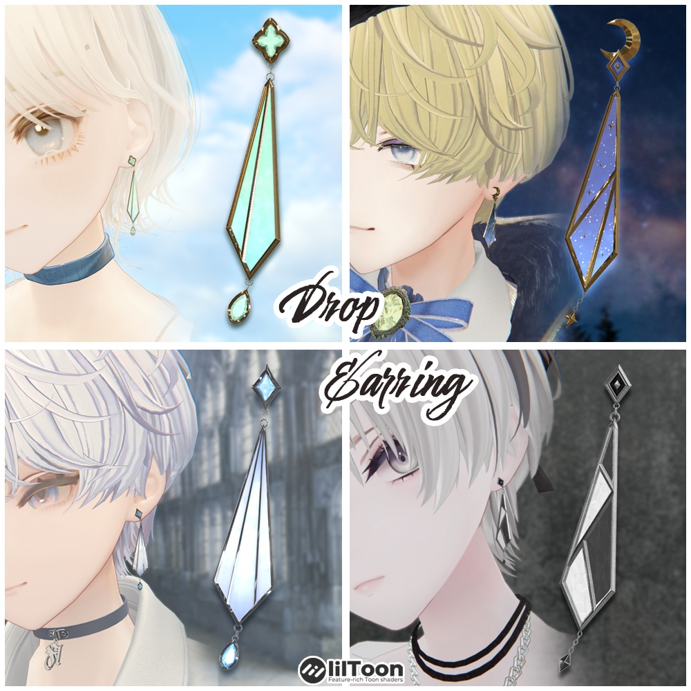 DropEarring|4種セット