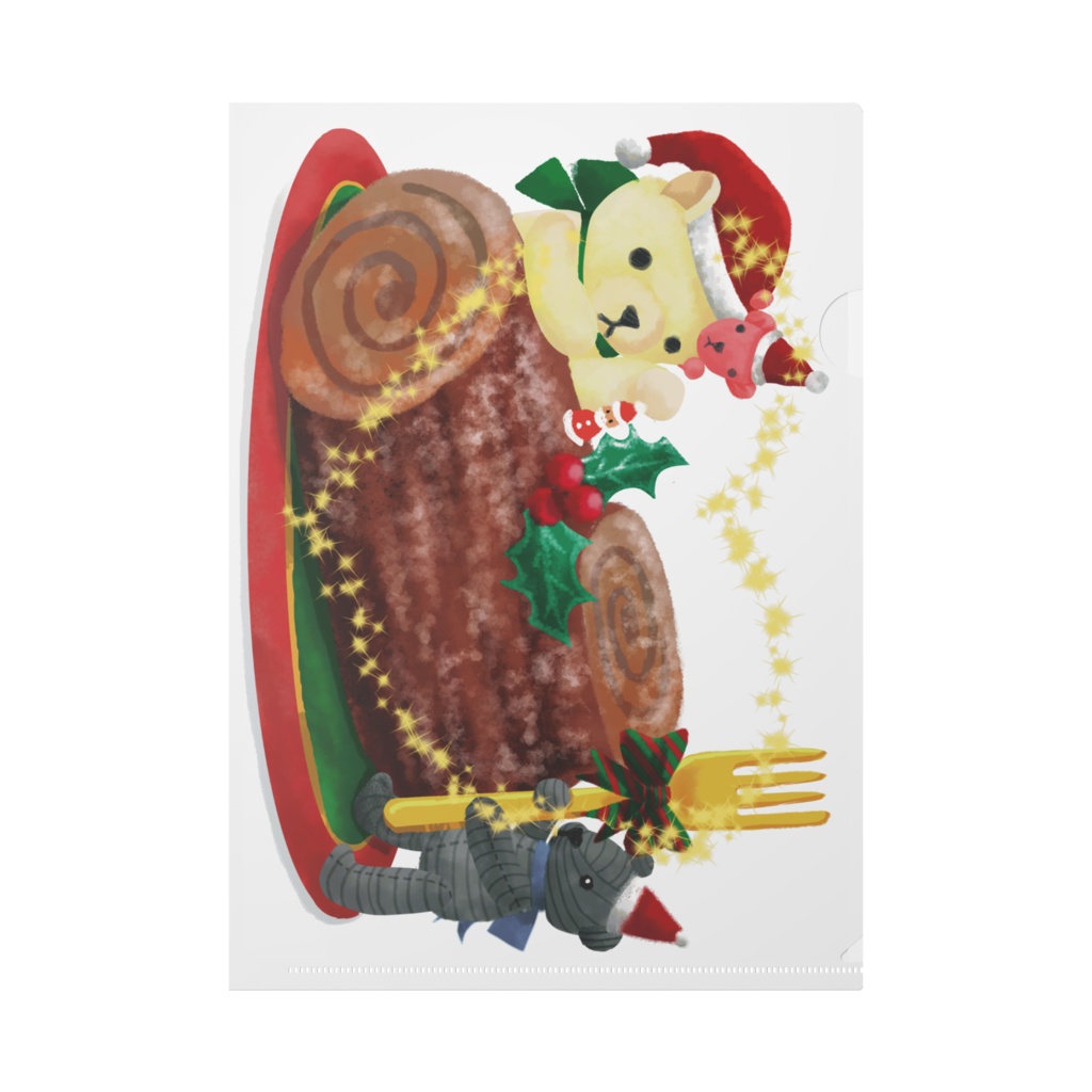 くまのクリスマスクリアファイル