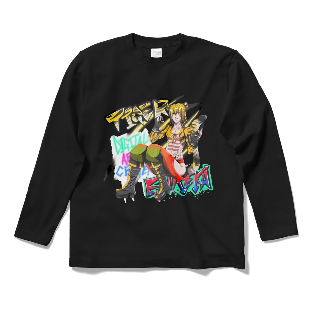 虎男子のロングスリーブTシャツ