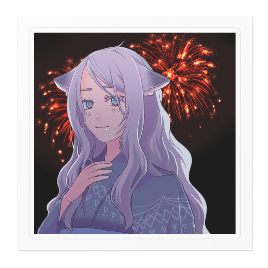 花火とエリオット(ステッカー)