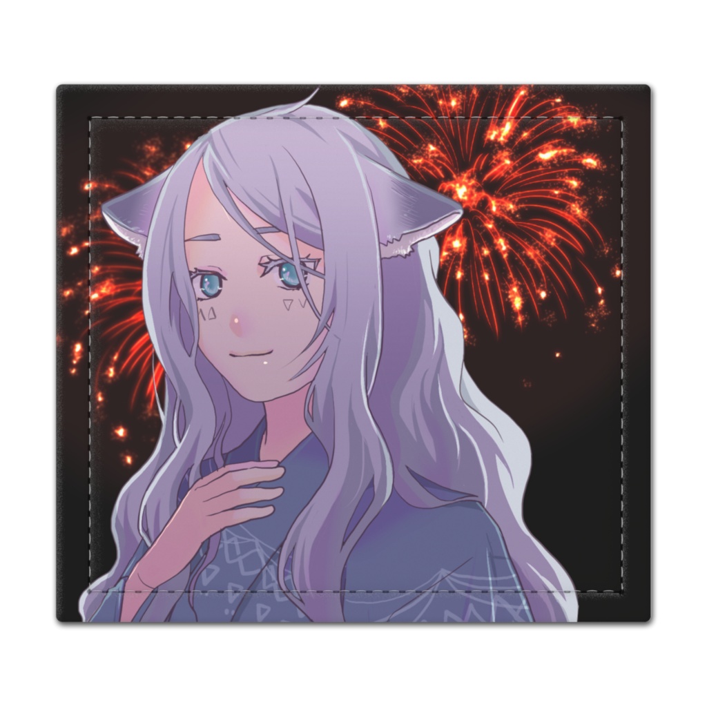 花火とエリオット(捺印マット)