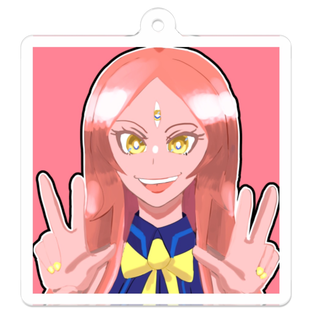 ドヤ顔ダブルピースアクリルキー