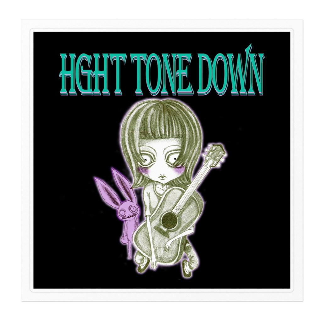 プロを夢見るギター少女ステッカー