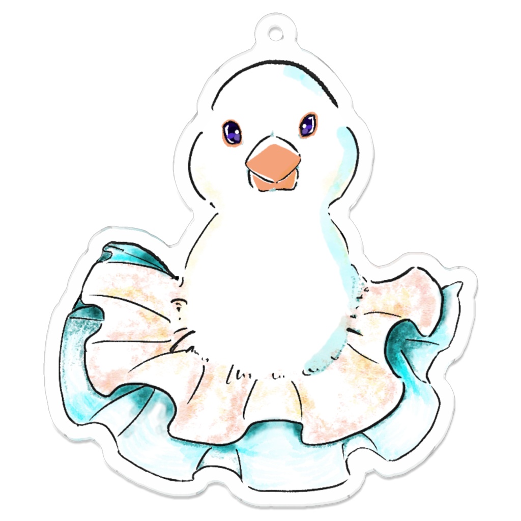 自由文鳥アクリルキーホルダー