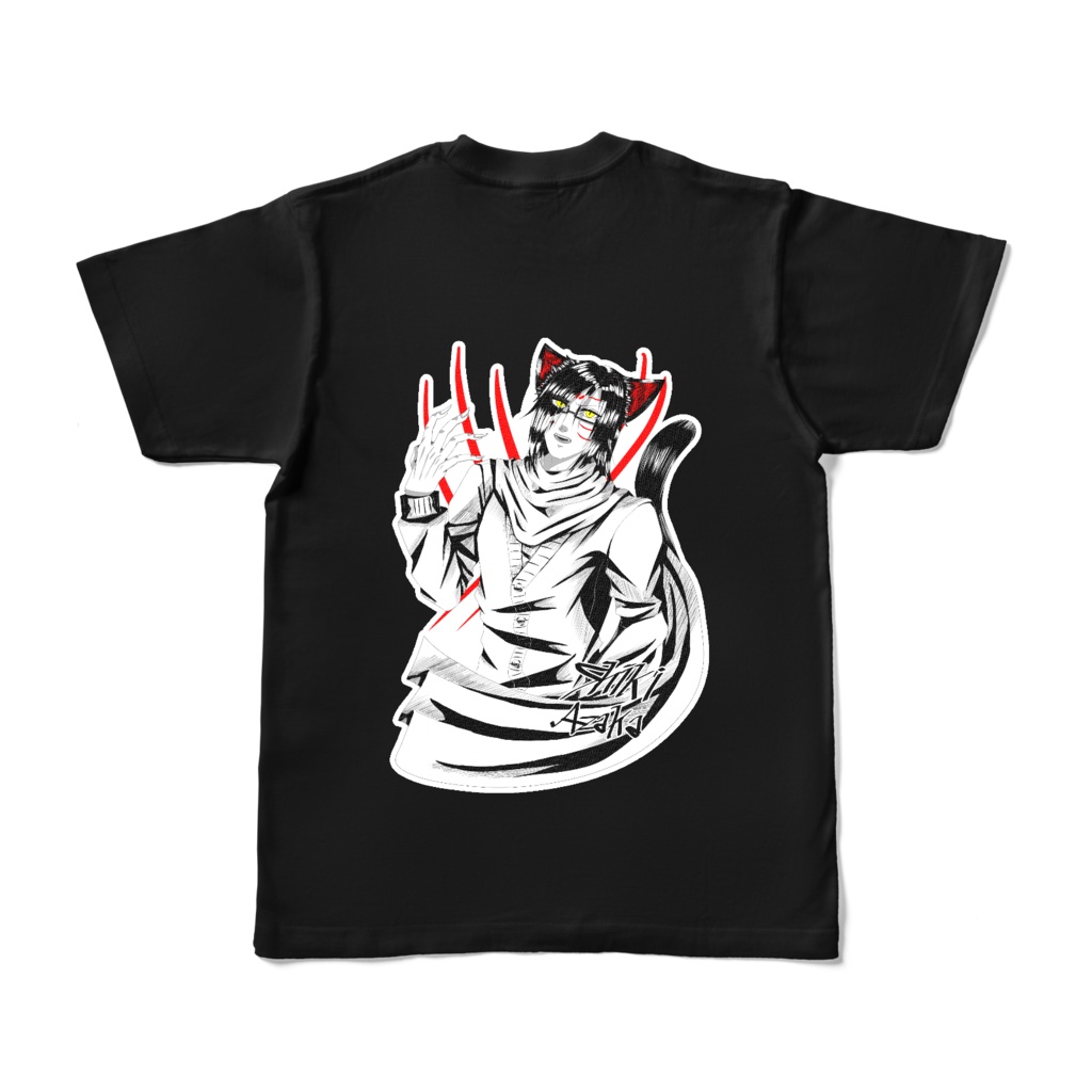 彩華紫樹&猫神&覚醒紫樹Tシャツ(ブラック)