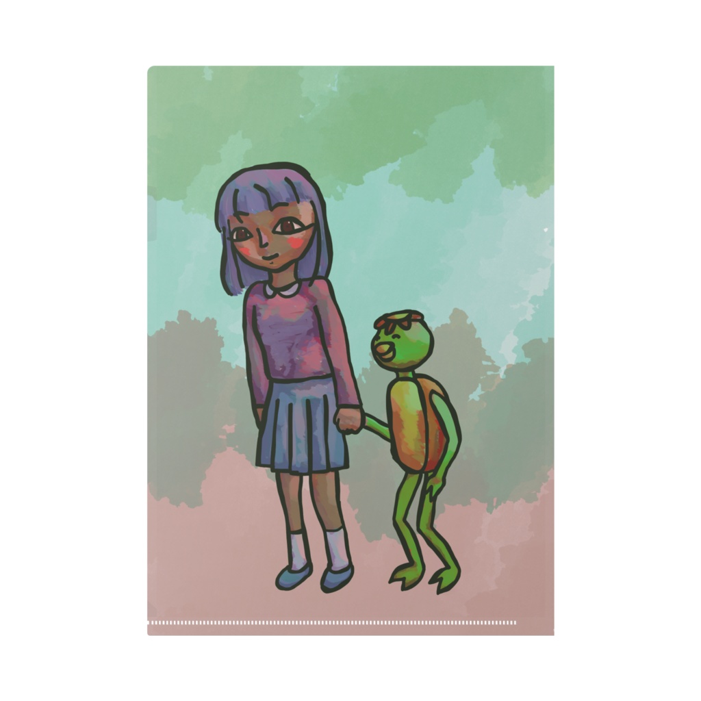 「河童を捕まえた!」クリアファイル