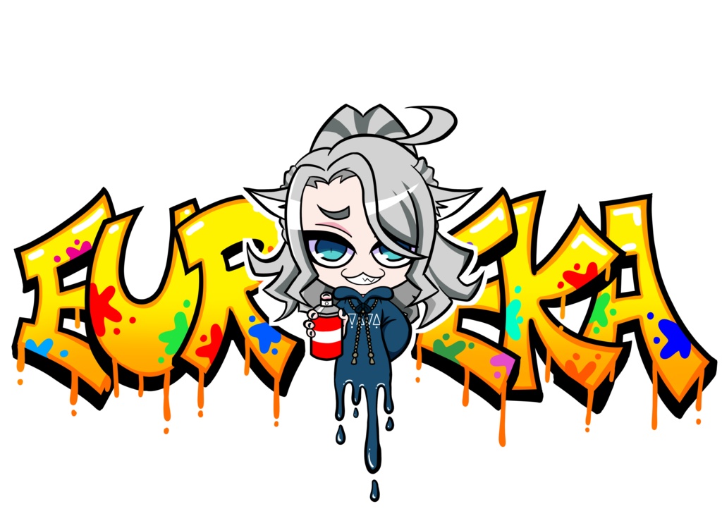 ストリートアート風ELLIOTT Tシャツ