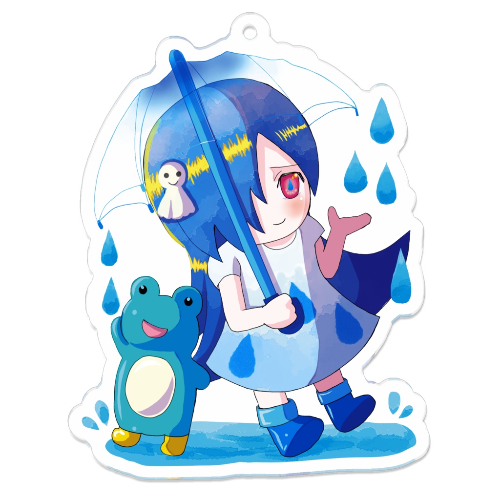 雨の女の子アクキー